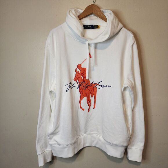 Polo Ralph Lauren Big Pony Hoodie Sweatshirt Spellout Men's Size Large - Picture 10 of 10